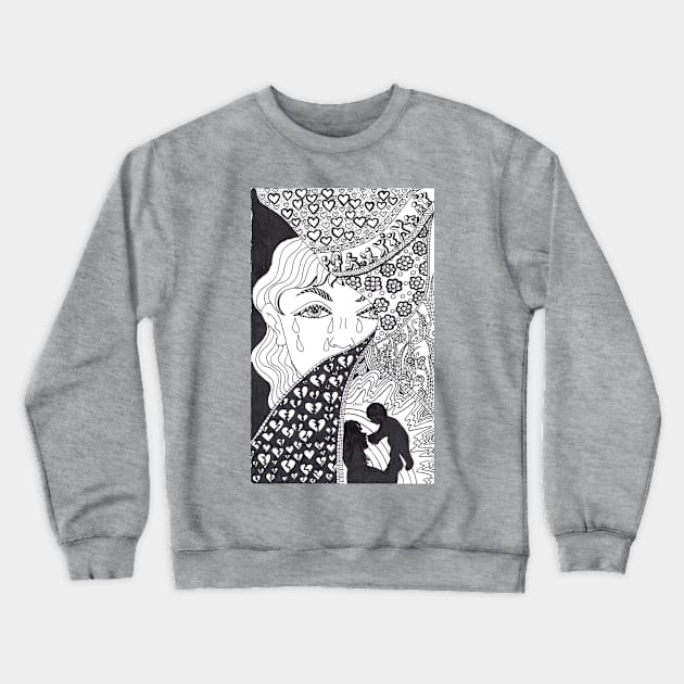 Broken Child Crewneck Sweatshirt by LinSchlich